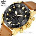 New Fashion Brand SMAEL Men Watch Leather Strap